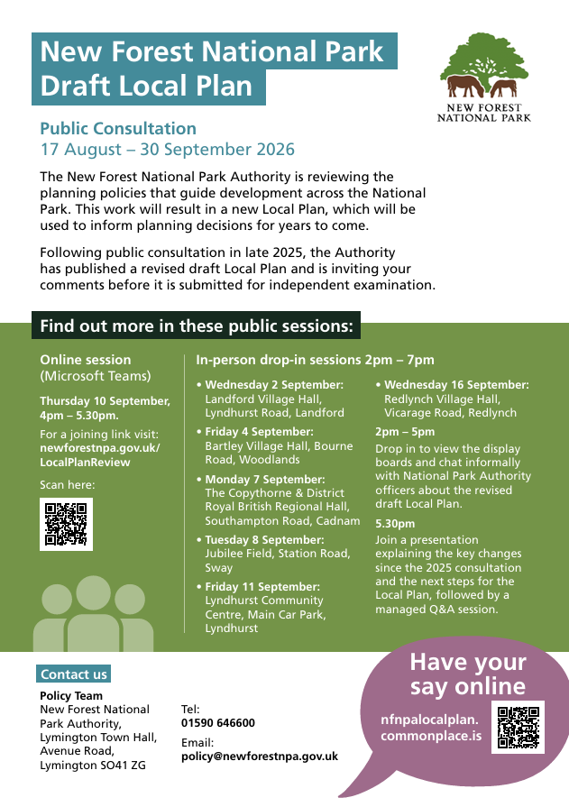 Draft Local Plan Public consultation poster